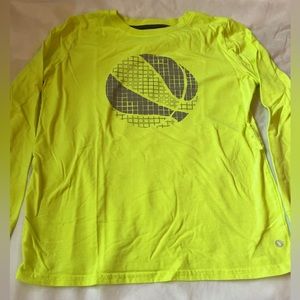 Xersion Yellow Basketball Long Sleeve T-Shirt, Large